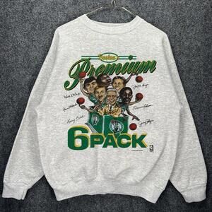 80s Boston Celtics NBA Caricature Premium Retro Sweatshirt